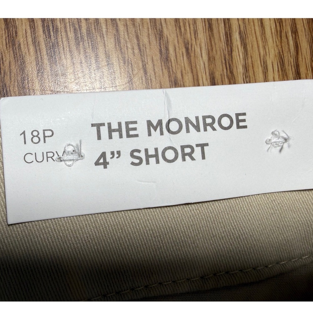 LOFT The Monroe 4" Curvy Shorts 18P Beige Khaki Chino Classic Petite Plus NWT - Picture 13 of 13